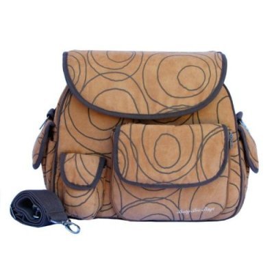 Eglan Diaper Bag in Brown Circle