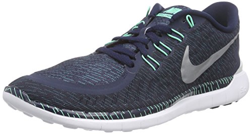 Nike Men's Free 5.0 Print Obsdn/Rflct Slvr/Grn Glw/Blk Running Shoe 10 Men US