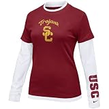Nike USC Trojans Ladies Cardinal 2-In-1 Long Sleeve T-shirt