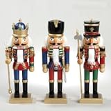 WOODEN ELEGANT SOLDIER & KING NUTCRACKERS