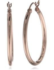 14k Rose Gold 2mm Tube Hoop Earrings
