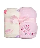 Cutie Pie "Princess" 2-Pack Blankets - pink, one size