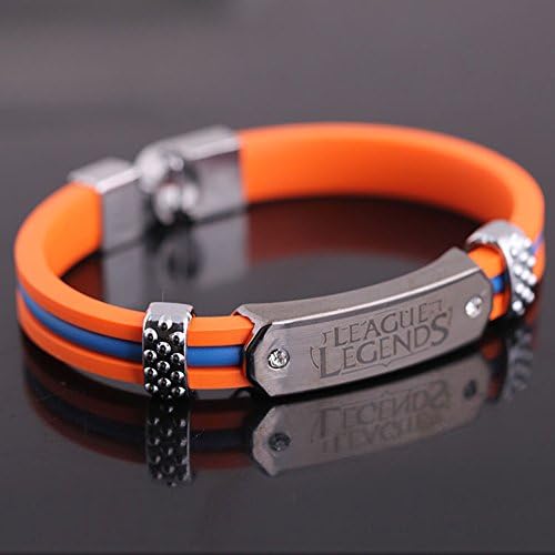 Warmhol League of Legends Silicone Wristband LOL Game Accessories (Orange)