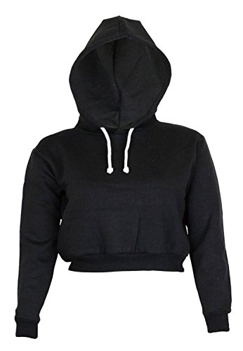 Noroze Womens Plain Crop Top Hoodies