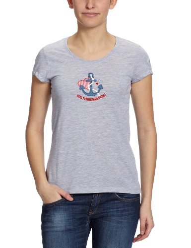 Adelheid Damen T-Shirt 11120341634 / Weltenbummlerin Leibchen kurzer Arm, Gr. 36 (S), Grau Preisvergleich
