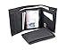 RFID Nylon Trifold Wallet w/Inside ID Window. Hook and Loop Closure. Made in USA (Black)