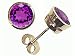 1.65 cts Genuine Round Amethyst Earrings - 14kt White or Yellow Gold