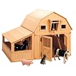 Maxim Gable Barn with Animals and Side Stall