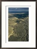 Aerial View of Chaco Canyon, Pueblo Bonito is Seen to the Left, Canyons & Mesas Framed Photographic Print by Ira Block, 20x26
