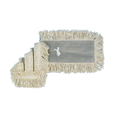 Disposable Dust Mop Head with Sewn Center Fringe, Cotton/Synthetic, 24w x 5d UNS1624