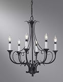Murray Feiss Peyton F2533/6BK 6 Light 360 watt (26H x 23W) Chandelier Lighting in Black