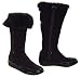 Nurture Aspen Black Faux Shearling Knee Boots