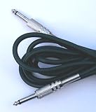 Black Guitar Lead Cable: 10ft / 3m (Straight Jack to Jack) Leads / Cables for Electric, Bass & Acoustic Guitars, Keyboard, Digital Piano