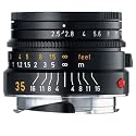 Leica 35mm f/2.5 SUMMARIT-M Wide Angle Standard Manual Focus Lens for M System Black - USA