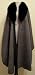 Alpaca Wool Women's Cloak Cape Grey, with Real Black Fox Fur + Free Coca Tea Windsor 100ct