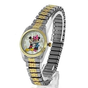 Disney #MCK803 Women's Two Tone Stretch Band Analog Watch