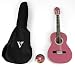 Valencia CG-150K 3/4 MPN Left Handed Pink Acoustic Package with Bag and DVD