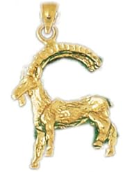 Dazzlers Solid 14k Gold 3D Goat Farm Animal Charm Pendant Available in three colors from jewelsberry (weights: 4.2 grams only)