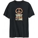 T-Shirt Mens Black " Dominican Republic PEACE AND LOVE " Countries