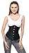 Charmian Women's 26 Steel Boned Brocade Underbust Waist Training Cincher Corset Black XXX-Large