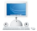Apple iMac Desktop with 17" M8812LL/A (800MHz PowerPC G4, 256MB RAM, 80GB HDD, DVD-RW/CD-RW drive)