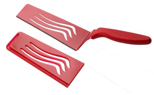 Kuhn Rikon 11-1/2-Inch Serving Knife, Red