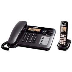 Panasonic KX-TG6451GT schwarz schnurgebundenes Telefon mit integrierter DECT-Basis und einem Mobilteil mit Ladeschale