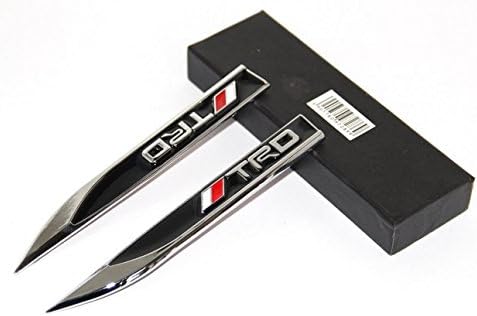 YARTY Y1A2R2Y24 2pcs OEM Chrome TRD Emblems Blade Sticker 3d Logo Toyota