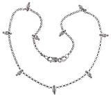 14K White Gold Bead Ankelet