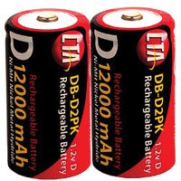 CTA Digital 2-D Size 12000 mAh NiMH Rechargeable Battery