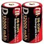 CTA Digital 2-D Size 12000 mAh NiMH Rechargeable Battery