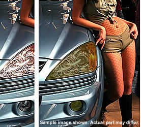 Chevy Chevrolet Corvette headlight cover-smoke tinted color 06-06 Chevy Chevrolet Corvette Headlight and fog light smoked cover film - Chevy Corvette C6 - Head and foglight deflector shields