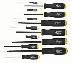 Bondhus 74637 Set of 13 Balldriver Screwdrivers with ProHold Tip, ProGuard Finish, sizes .050-3/8-Inch