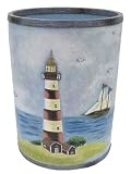 Beacon Point Nautical Lighthouse Wastebasket by Blonder Home Accents