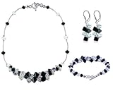 Black & White Swarovski Crystal 24