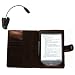 NAVITECH - Housse � rabat en cuir bycast marron & Liseuse/ lampe de lecture avec clip de fixation pour le nouveau Kindle, plus l�ger et petit, Wi-Fi, 6 pouces E Ink Amazon 4G Version E-reader tablette (lancement Octobre 2011)