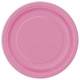 from Hot Pink Pack of 20 x Hot Pink Round Paper Plates (7/18cm)