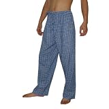 Mens NFL Indianapolis Colts Plaid Finest Cotton Sleepwear / Pajama Pants - Blue & White (Size: 2XL)