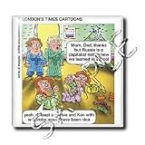 Londons Times Funny Famous Cartoons - Russia vs. Barbie Dolls - Tiles