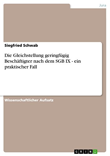 Die Gleichstellung geringfügig Beschäftigter nach dem SGB IX  - ein praktischer Fall (German Edition)