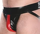 Mr-S-Leather Traditional Latex Jock Strap - Red - Large