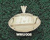 Western Michigan Univ Wmu Football Charm/Pendant -14K/10K, Stainless Steel or Gold Plated