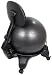 Isokinetics Inc. Adjustable Back Exercise Ball Chair - Black 52cm Ball - Free Pump