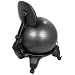 Isokinetics Inc. Adjustable Back Exercise Ball Chair - Black 52cm Ball - Free Pump