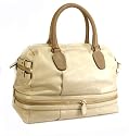 Chloe Cream Kira Zip Satchel Bag