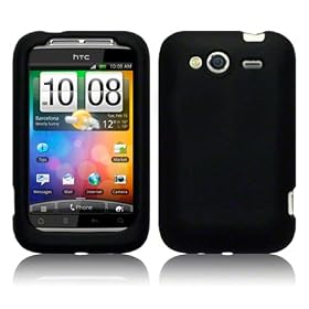 HTC WILDFIRE S Bo�tier noir / COUVERTURE / PEAU ET PROTECTEUR D'�CRAN