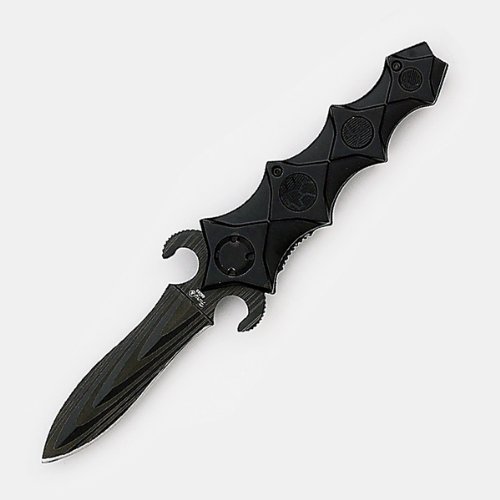 Fury Escape Razor Edge Dagger Style Pocket Knife, Black, 5-Inch