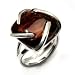 .925 Sterling Silver and Certified Cherry Amber Universe Look Ring