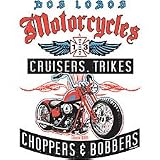 Dos Lobos Motorcycles Adult T-Shirt