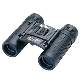 Bushnell Powerview 8x21 Compact Folding Roof Prism Binocular (Black)